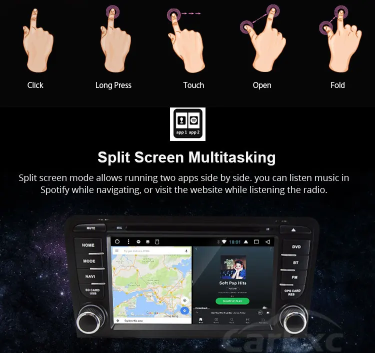 Cheap Android 9.0 Octa Core 7 Inch Car DVD Player Stereo System For Audi A3 S3 With 3G WIFI Canbus Radio FM AM Radio GPS Navigation 13