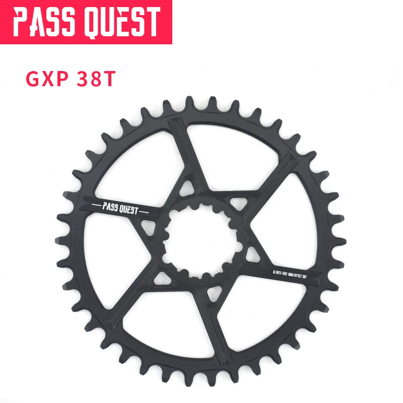 Пройти QUEST GXP круглый узкий широкий набор велосипедных звездочек для Sram XX1 X1 MTB Горный Велосипедное колесо цепной передачи Экипировка велосипедиста смещение 0 мм 32-42 T - Цвет: 38T