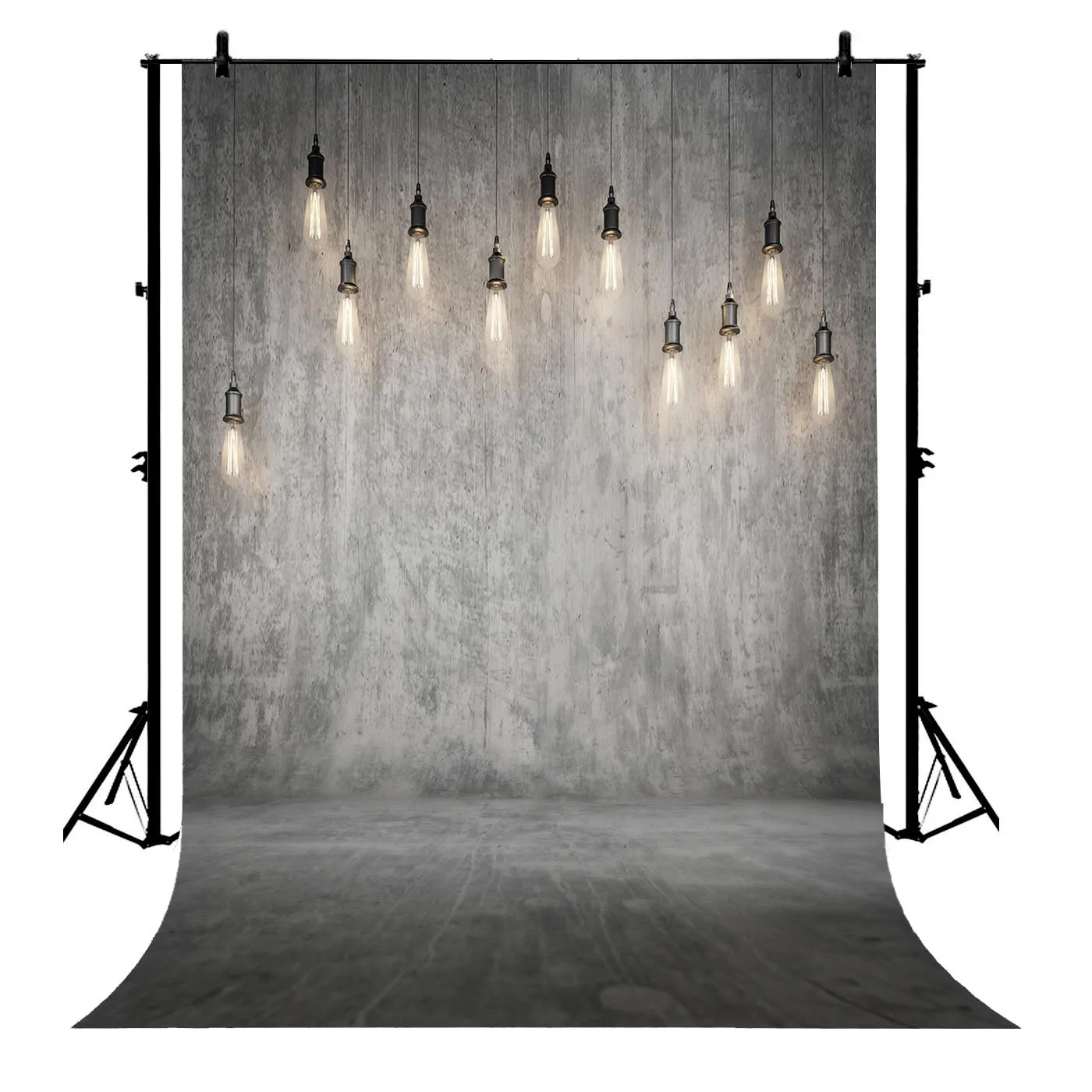 

5x7ft Grey Drop Light Polyester Photo Background Portrait Backdrop