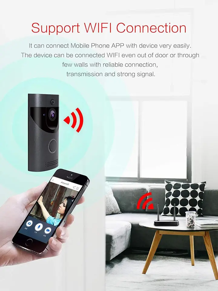 Online Shop Mountdog Wifi Doorbell 1080p Camera Wireless