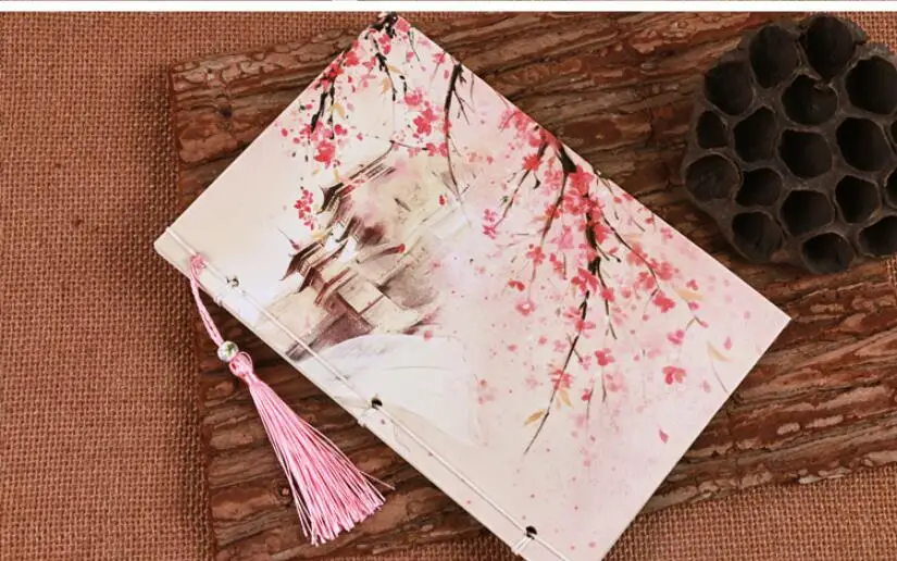 Винтажная китайская мода блокнот 21X14 см Дневник Блокнот красивая коллекция переплет цветок письменные книги