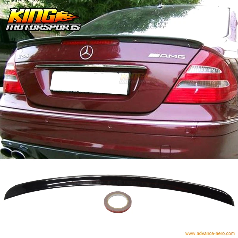 For 02 08 Benz E Class W211 4Dr Trunk Spoiler ABS OEM Painted Match