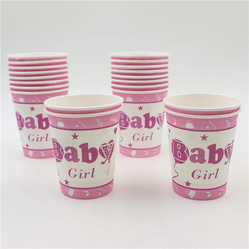 birthday festival party using a little pink baby girl disposable paper