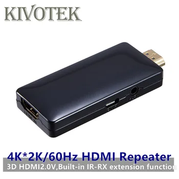 

4K*2K/60Hz HDMI Repeater Extender 3D HDMI2.0V Adapter Signal Amplifier Booster 6G IR-RX Extension for TV Splitter Free Shipping