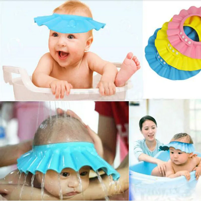 Регулируемая Детская кепка для шампуня, мягкая Водонепроницаемая Кепка для ванны из ЭВА, детская шапочка для мытья волос, Детские аксессуары для ухода за здоровьем