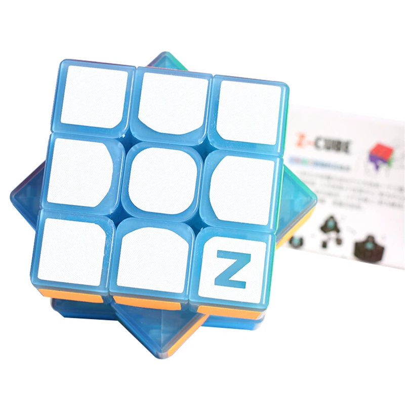 Zcube Светящийся синий куб льняная наклейка для Финишной отделки модель куб умная головоломка детская развивающая игрушка