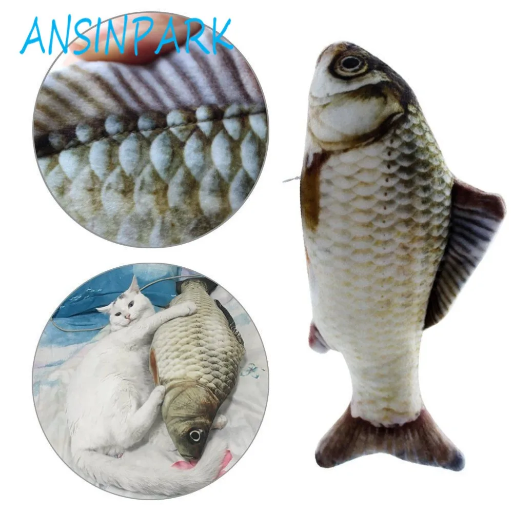 ANSINPARK игрушка для кошек и рыбок плюшевая мягкая собак в форме рыбы царапины милых