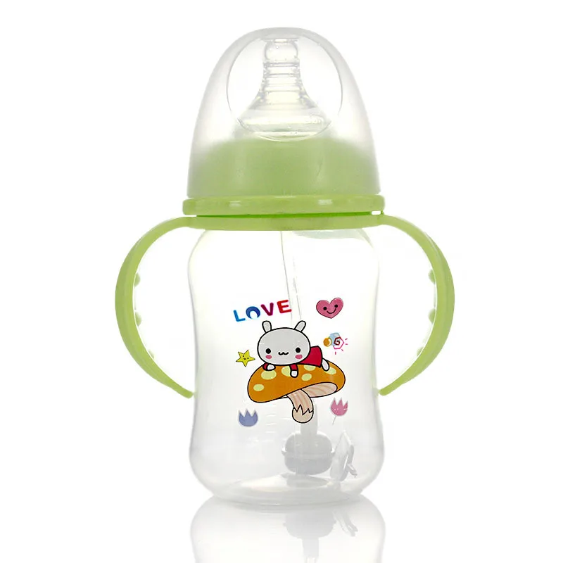 240 мл детские бутылочки для кормления грудного молока PP BPA, ручка для грудного вскармливания, Обучающие бутылки с широким калибером