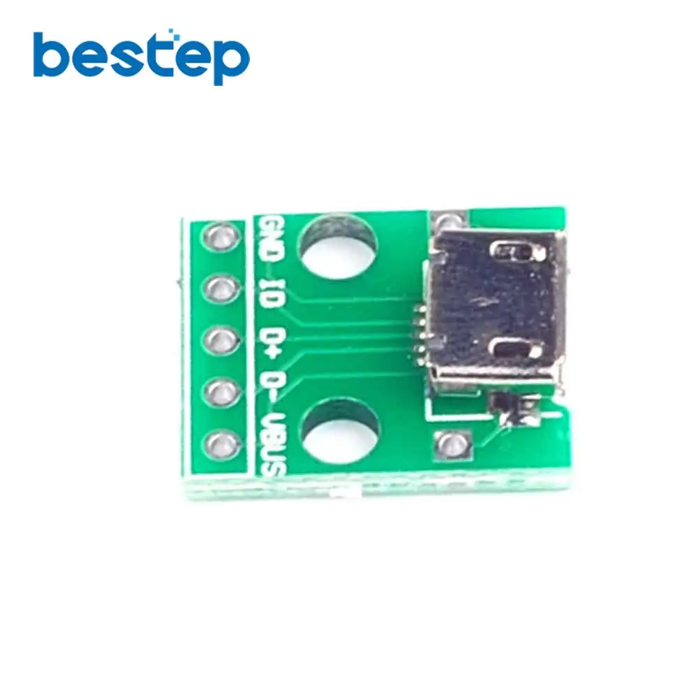 5 шт. Micro USB Для DIP 2 54 мм адаптер разъем Модульная плата 5Pin мама печатные платы Тип