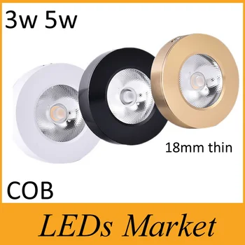 

LED ultra - thin outfit Dimmable Downlight Surface Mounted ceiling lamp 3W 5W counter windows wine cabinet small spotlights