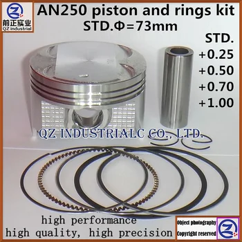 

Free shipping new and high quality, long service life for SUZUKI 250cc DR250 Burgman250 Skywave250 AN250 piston and rings kit.