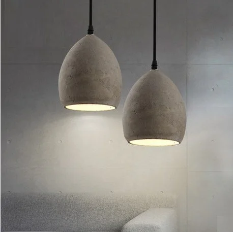 

IWHD Industrial Loft Style Creative Cement Droplight LED Vintage Pendant Light Fixtures For Dining Room Hanging Lamp Lampara