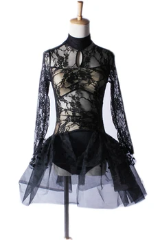 

Children New Fashion Black Sexy Lace Dress Clothes and Ballet Costumes Ballroom Dance Competition Dresses Adult Ballet Dancewear