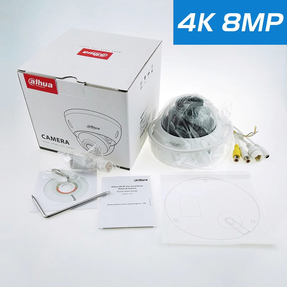 DAHUA original upgradeable 4K 8MP IPC HDBW5830R Z IP Camera H.265 PoE