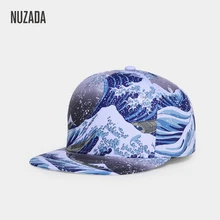 NUZADA Ukiyo-E стильные хлопковые Кепки из полиэстера с 3D-принтом, бейсболка для мужчин и женщин, шляпы для пар, двухслойная бейсболка