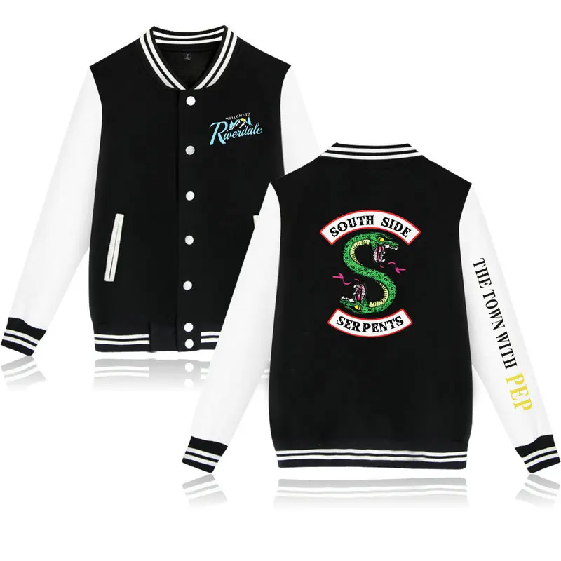 

Riverdale Jacket Men Women 2018 Winter Spring South Side Serpents Hip Hop Streetwear Men Harajuku Casual Baseball Jacket Clothes