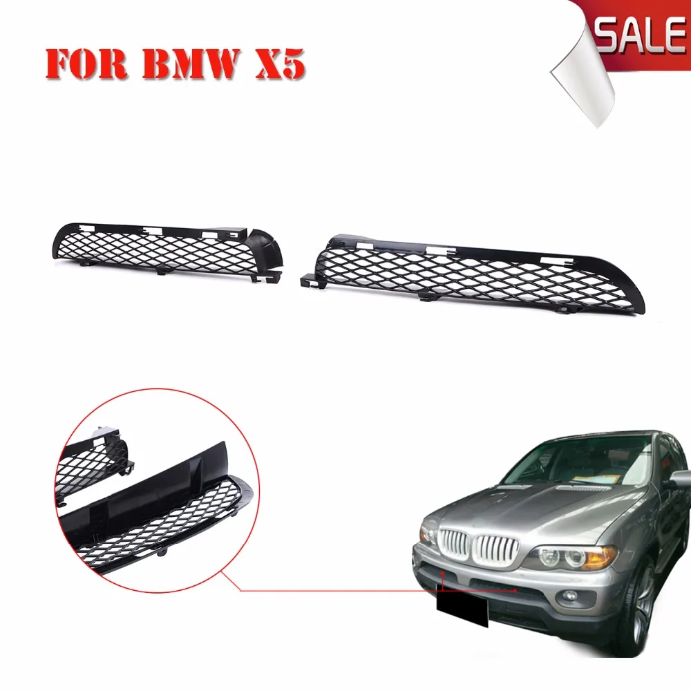 Front Grilles Upper Bumper Mesh Grille Grill Cover For BMW X5 E53 LCI