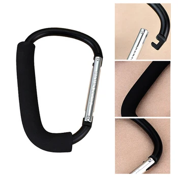 

Universal Stroller Organizer D Shape Pack Keychain Clip Spring Snap Detachable Clip Hook