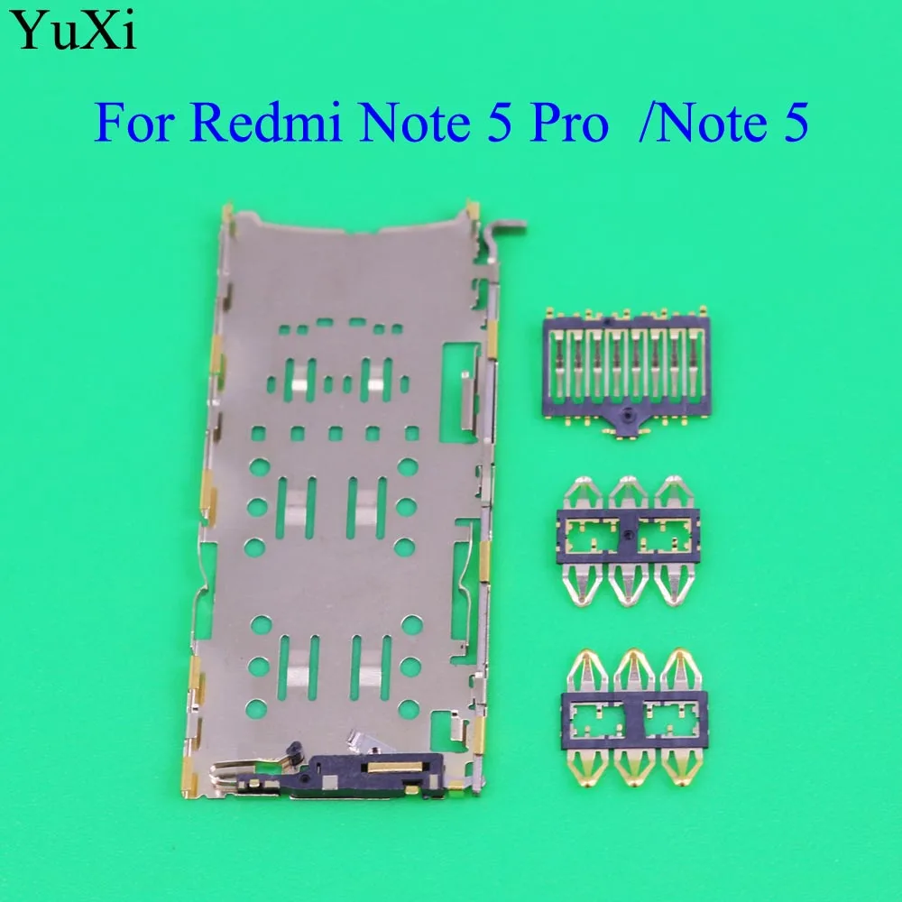 

for Xiaomi Redmi Note 5 Pro/note5 Card Reader Nano SIM Micro SD Card Slot Reader Connector Socket Holder Tray Repair Spare Parts
