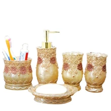 Винтаж Классический Люкс Ванная комната ванны 5 шт. комплект 3D декора Коллекция набор для гостиницы и дома