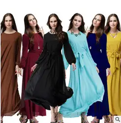 Новинка 2017 года шифон musilm Абаи платье, большие размеры платье Абаи S Малайзии мусульманских женское платье воскресенье одежда