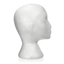 27.5 x 52cm Dummy/mannequin head Female Foam(Polystyrene) Exhibitor for cap, headphones, hair accessories and wigs Woman Ma