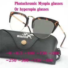 Модные женские кошачьи близорукости Оптические солнцезащитные очки солнцезащитные фотохромные готовые оптические очки женские корректирующие очки при близорукости frameNX