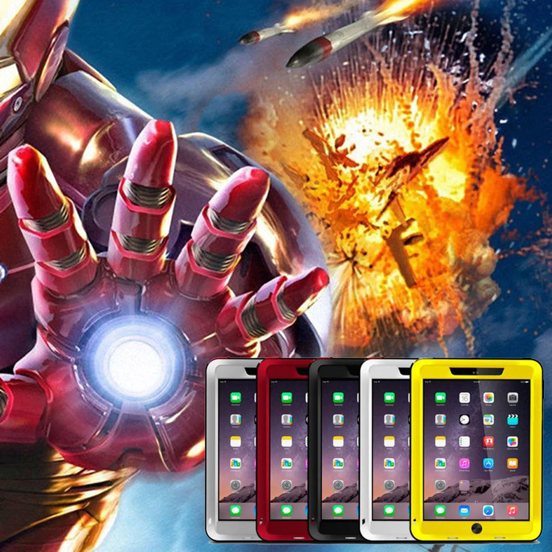 

Hot Sale Heavy Duty Case Full Protection Hybrid Cover For Apple Shockproof Armor Tablet Cases