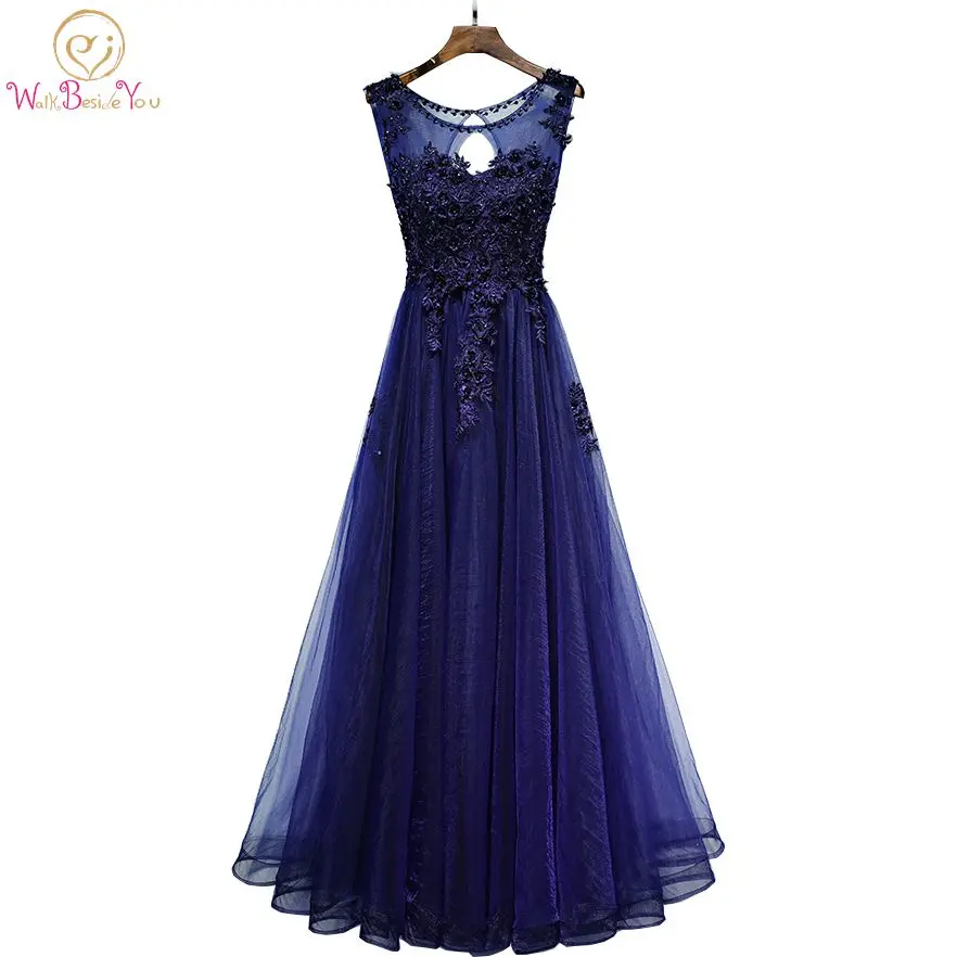 vestidos de gala azuis