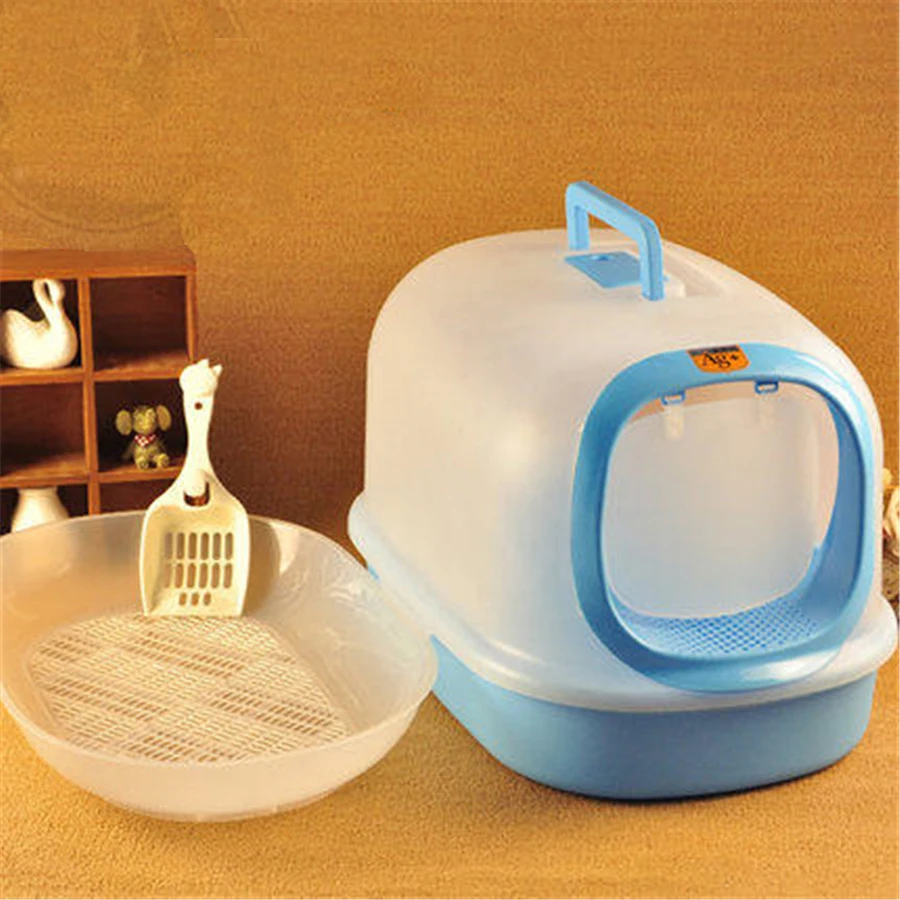Cats Toilets Litter Box pets Closed Shovel Restroom House Sand Litter