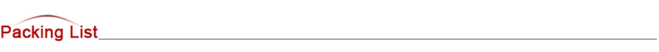 packing list