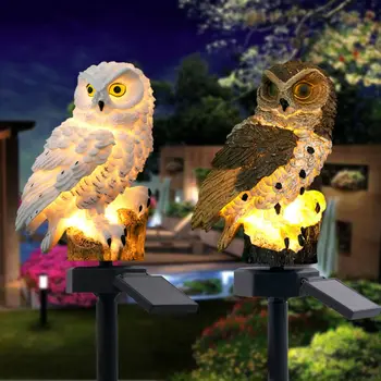 

Owl LED Garden Lights Solar Night Lights Owl Shape Solar-Powered Lawn Lamp 2019 Night Lights Home Garden Creative Solar Lamps