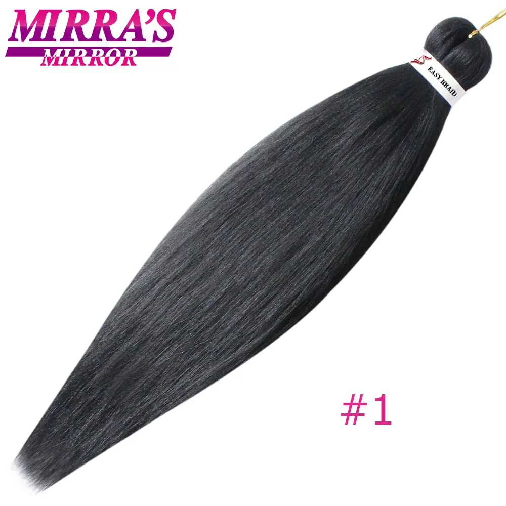 Mirra's Mirror Jumbo косы волос 2" 26" Ombre плетение волос 2 тона синтетическое плетение волос для вязаный крючком горячей воды набор - Цвет: #1