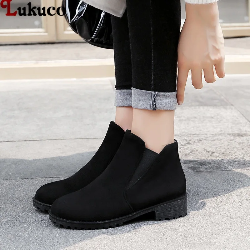 

2019 New Sale Lady Warm Plush Ankle Boots Autumn Winter Female Botas Woman Large Size 40 41 42 43 44 45 46 Free Shipping Shoes