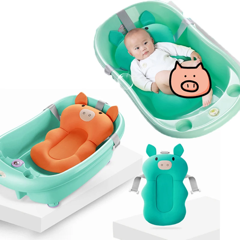 

Baby Shower Portable Air Cushion Bed Babies Bath Pad Non-Slip Bathtub Mat NewBorn Safety Security Infant Baby Bath Seat Support