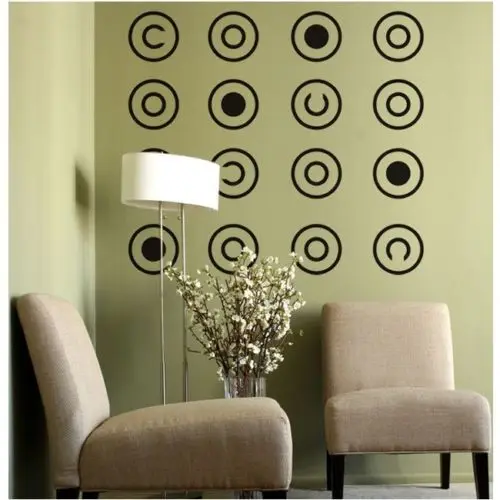 

Wall Stickers Home Decor Living Room Kitchen Decal Removable Sticky Vinyl DIY Mural The Simple Life Circles Peel Sticker LA132
