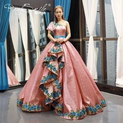 

Hot 100%real Rococo Bean Pink Full Sequined Embroidery Ball Gown Medieval Dress Renaissance Gown Queen Victoria Belle Ball Gown