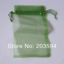 500 шт./лот темно-зеленый цвет ювелирные изделия Упаковка Drawable органза сумки 7x9 см, свадебный подарок сумки и чехлы