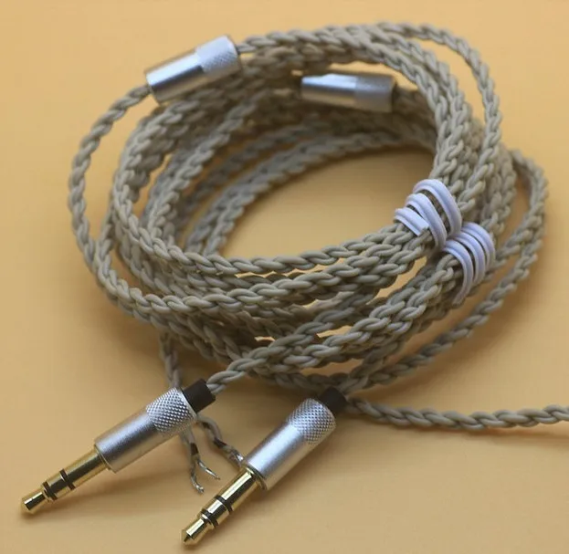 Single crystal copper headphone cable Silver plated wire DIY earphone