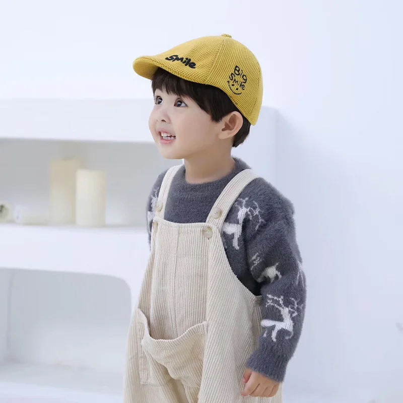 Baby Hat Letter Spring Autumn Winter Warm Knit Baby Cap Bonnet Kids Hat Boy Girl Cap Children Crochet Beanie