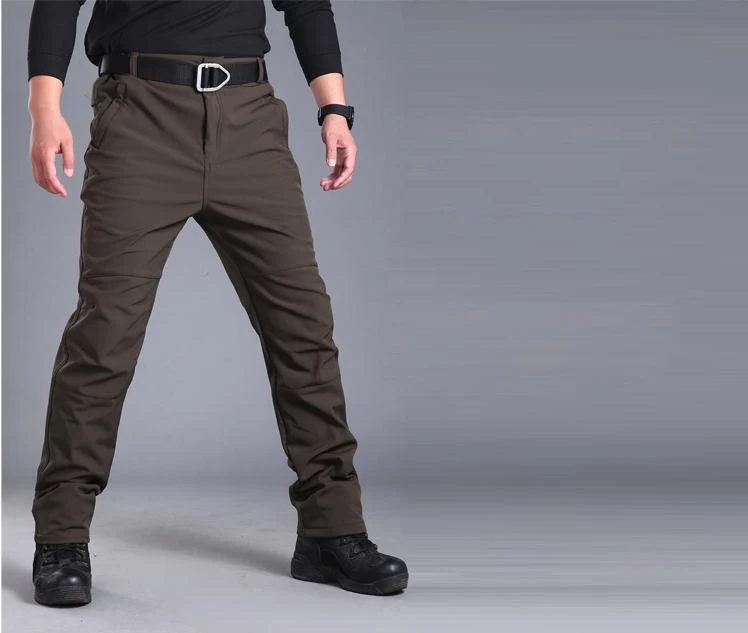 Тактические теплые мужские штаны, Военные флисовые штаны, армейские Мягкие Водонепроницаемые брюки, теплые зимние штаны