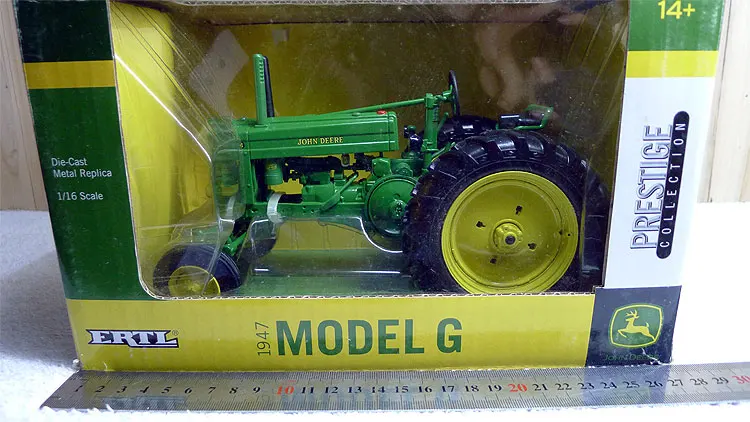 KNL HOBBY J-Deere 1947 модель G Deere сельскохозяйственный трактор модель автомобиля подарок ERTL 1:16