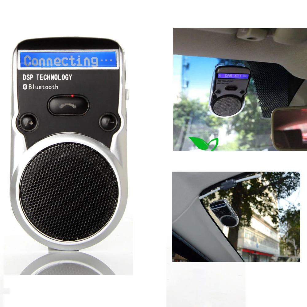 New Hands Free Car Kit Solar Powered Bluetooth Car Kit Handsfree Call