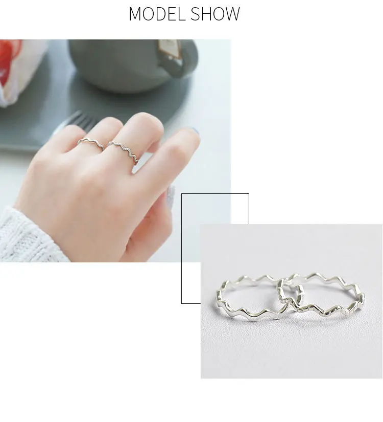 F.I.N.S минималистичное ювелирное изделие, 925 серебряные кольца для женщин, тонкая линия, развевающееся гладкое кольцо на кончик пальца, штабелируемое украшение, обручальное кольцо
