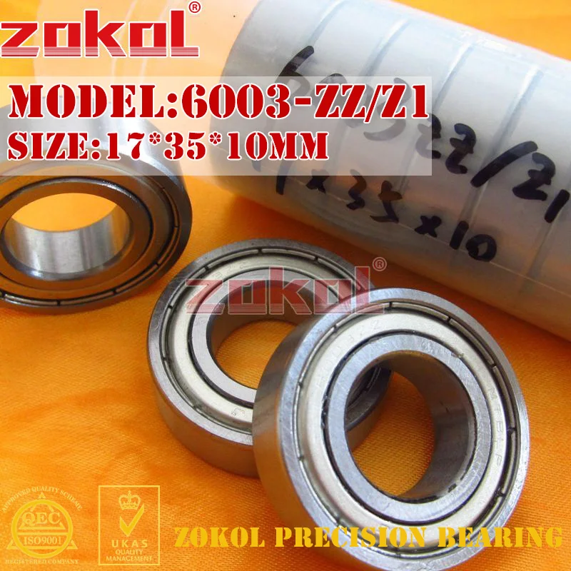 ZOKOL 6003 RS Z1 Подшипник RZ Z3V3 ZZ S6003Z радиальный шарикоподшипник 17*35*10 мм|bearing 6003|bearing
