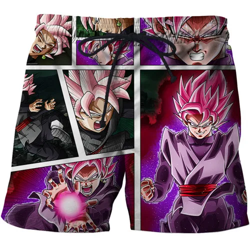 Летний черные wukong dragon ball мужские повседневные и удобные шорты с героями мультфильмов Z blue super saiyan quick d - Color: AFSTK1267