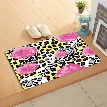 

P&!34 Custom Classic fashion pattern flowers &Q Doormat Home Decor Door mat Floor Mat Bath Mats foot pad P-725WI34
