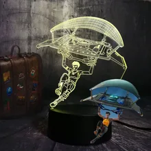 2018 NEW Battle Royale Game TPS PUBG Parachute Table Lamp 3D LED 7 Colors Night Light Child Kids Decor Light Christmas Boy Gift