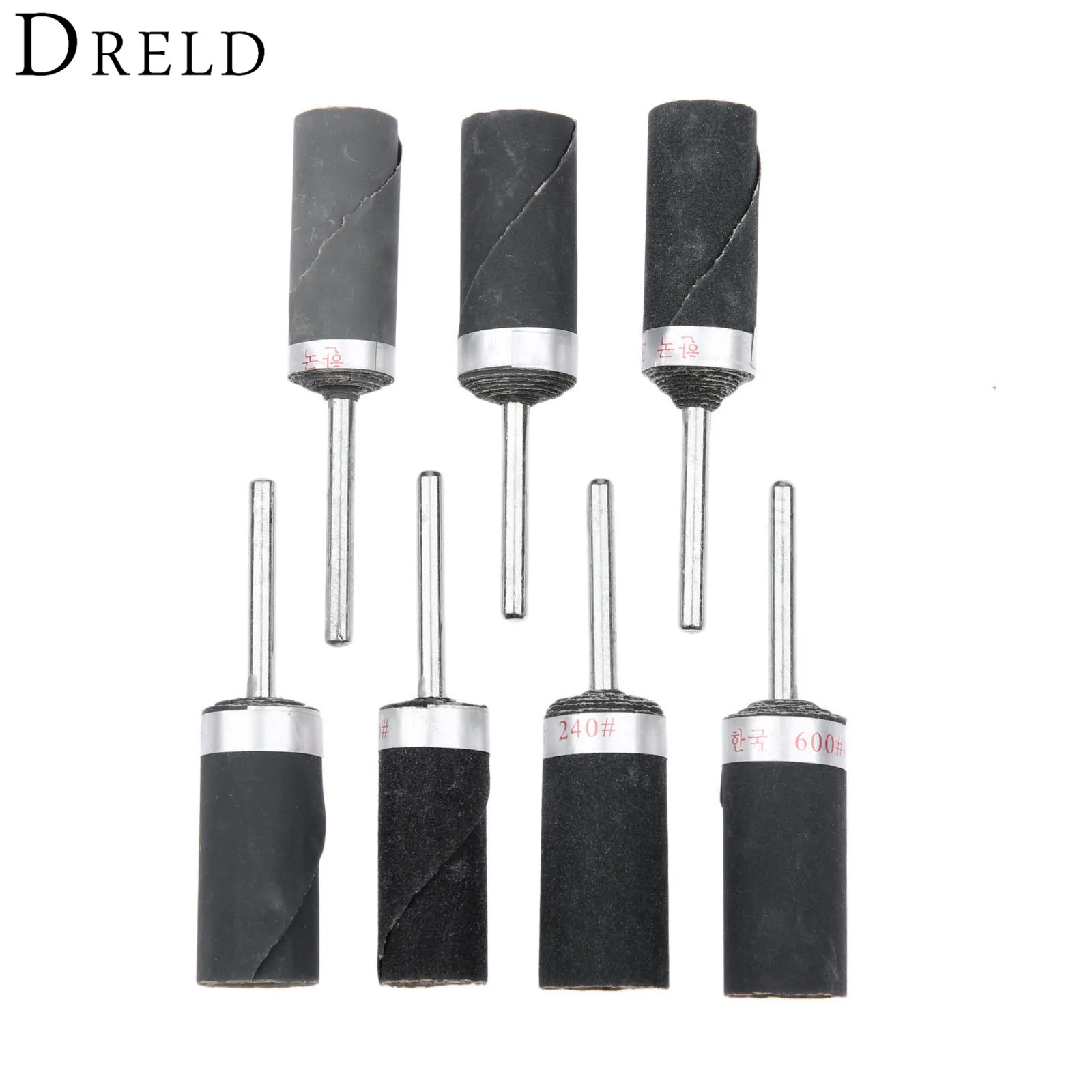 

DRELD 10Pcs 180-2000 Grit Abrasive Sanding Belt Paper Grinding Polishing Deburring Sandpaper for Dremel Rotary Tools 3mm Shank