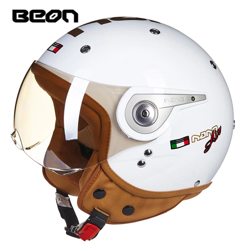 Новые винтажные Beon мотоциклетный шлем мотоцикла vespa casco capacete открытым лицом capacetes motociclistas B110A - Цвет: 1